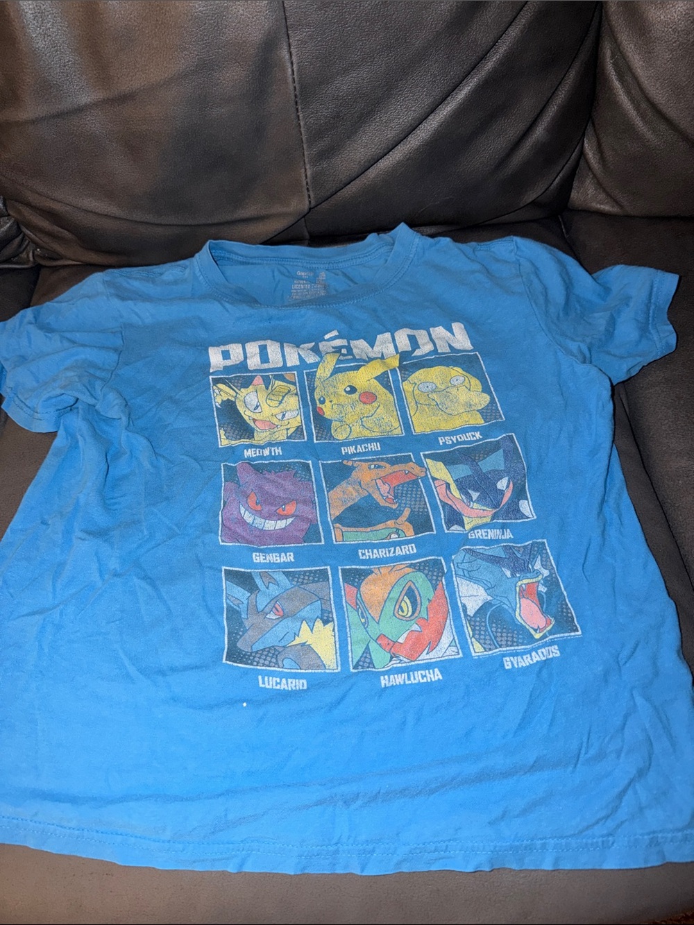 GAP Blue Pokémon Grid Graphic boys XL Short Sleeve Tee